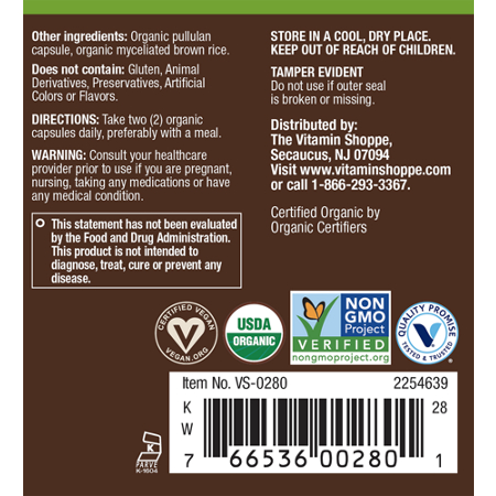 Directions for plnt Organic Multi-Mushroom Herbal Formula Capsules