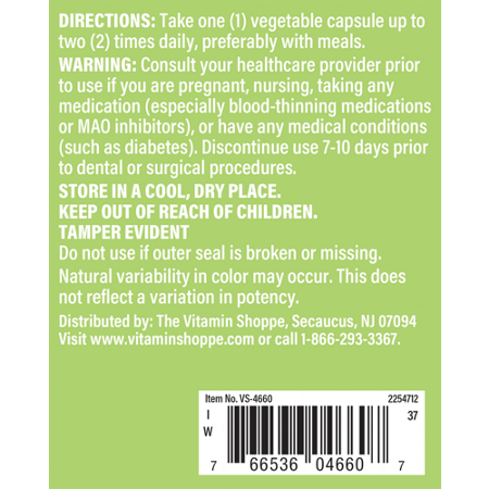 Directions for Ginkgo Biloba Extract Capsules 120 MG