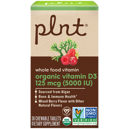 plnt Organic Vitamin D3 125 MCG Whole Food Vitamin Mixed Berry tablets view 6