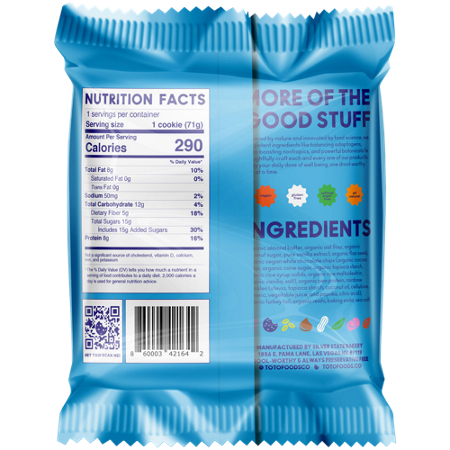 Plant-Based Cookie Birthday Cake package back