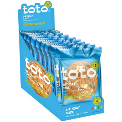 Plant-Based Protein Cookie - 8g Protein - Birthday Cake (10 Cookies)