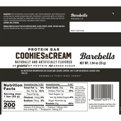 Protein Bar - Cookies and Cream (12 Bars)