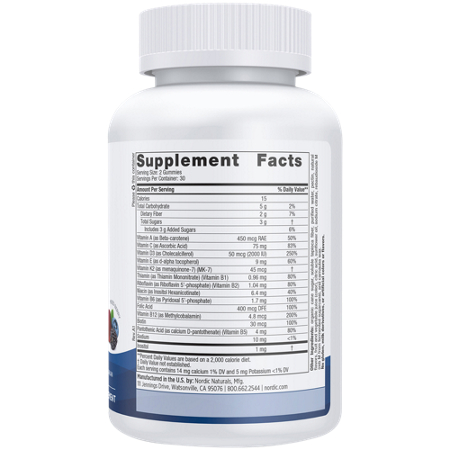 Nordic Naturals Women's Multivitamin Gummies Label