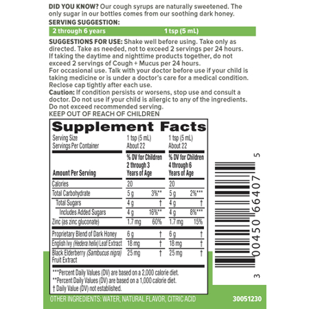 Zarbees Cough Syrup Mucus Children’s Daytime Supplement