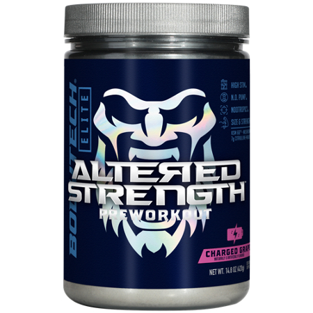 Altered Strength Pre Workout Charged Grape container front
