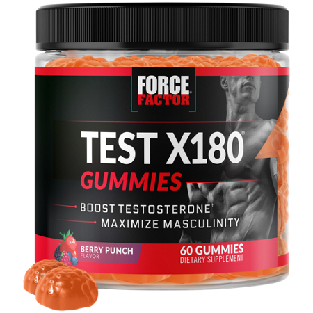 Force Factor Test X180 Gummies bottle front