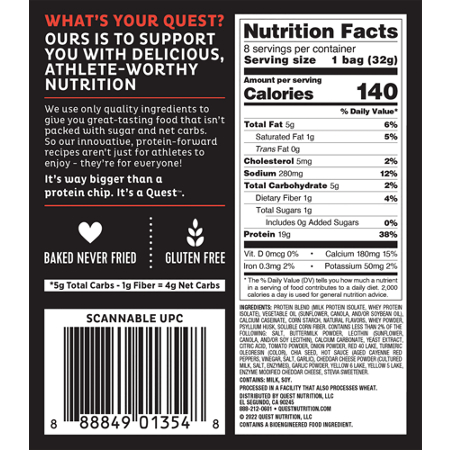 Directions for Quest Tortilla Style Protein Chips Hot & Spicy