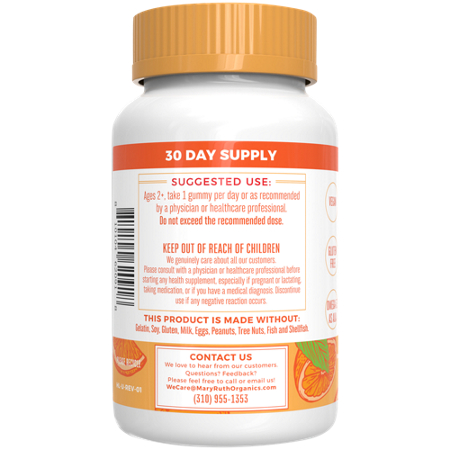 MaryRuth's Kid's Omega-3 Gummies Orange bottle view 4