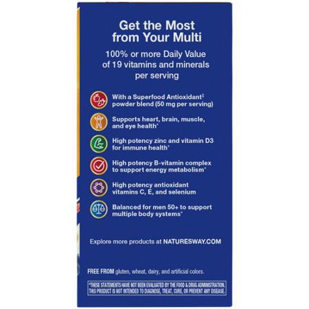 Alive Men's 50+ Multivitamin, High Potency B-Vitamins