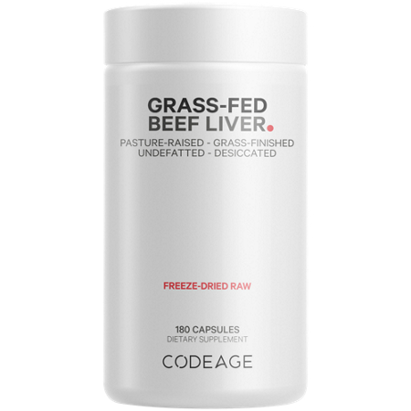 Codeage Grass Fed Beef Liver capsules 3000 MG bottle front