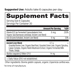 Supplement Facts label for Ancient Nutrition Grass-Fed Liver Capsules