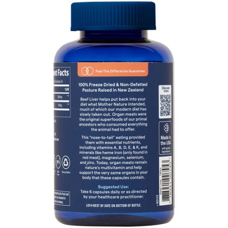 Grass-Fed Beef Liver by Trace Minerals Research bottle view 4
