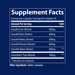 Supplement Facts label for Beef Organs capsules, 500 MG