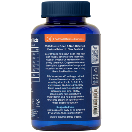 Grass Fed Beef Organs capsules 500mg view 4