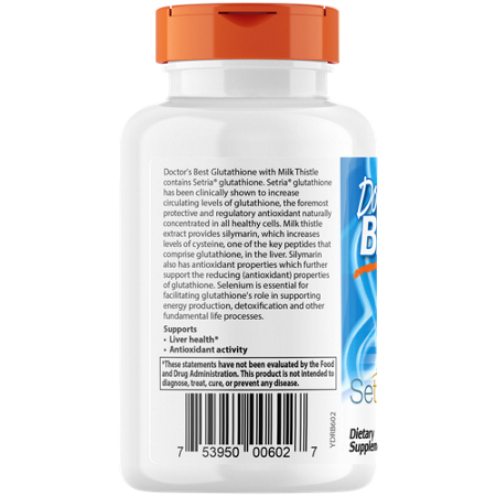 Doctors Best Glutathione with Milk Thistle capsules view 4