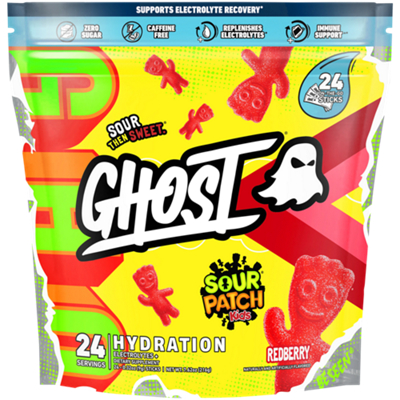 GHOST Hydration Mix - SOUR PATCH KIDS REDBERRY (24 Sticks)