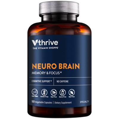 Neuro Brain Health to Support Memory, Focus, & Cognitive Support – Caffeine-Free (90 Vegetable Capsules)