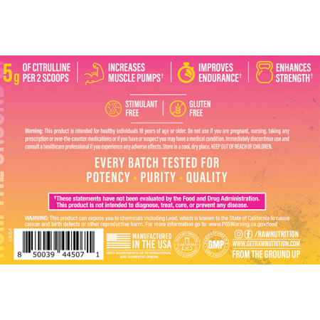 Directions for Pump Non-Stim Raspberry Lemonade