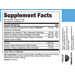 Supplement Facts label for Hydrate Electrolyte Formula Peach Mango