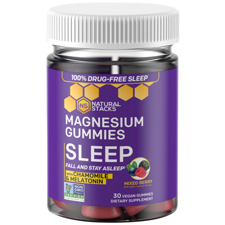 Natural Stacks Sleep Magnesium Gummies Mixed Berry view 2