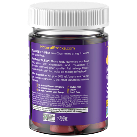 Natural Stacks Sleep Magnesium Gummies with Chamomile and Melatonin view 4