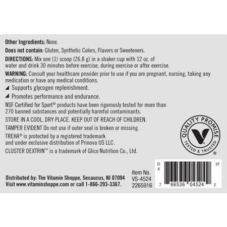 Directions for True Athlete Carb Powder Unflavored