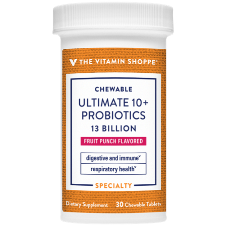 The Vitamin Shoppe Chewable Ultimate 10+ Probiotics tablets front