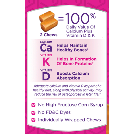 Calcium Soft Chews Max Formula for Bone Strength 650 MG Caramel view 5