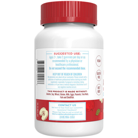 MaryRuth's Apple Cider Vinegar Gummies bottle back