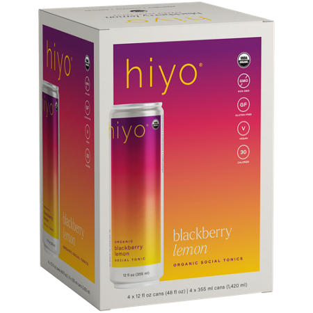 Hiyo Organic Social Tonic Blackberry Lemon box front