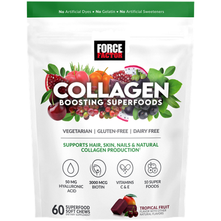 Force Factor Collagen Boosting Superfoods Soft Chews bag front