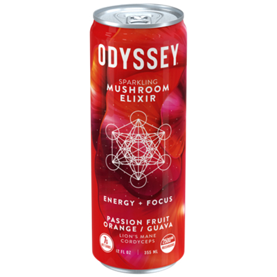 Sparkling Mushroom Elixir - Passion Fruit Orange Guava