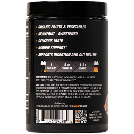 Jocko Greens Organic Superfoods Peach container view 4