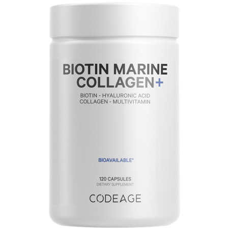 Codeage Biotin Marine Collagen capsules front