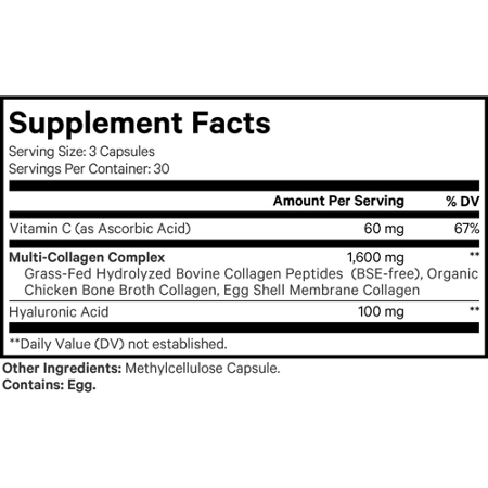Amen Collagen + Vitamin C & Hyaluronic Acid label