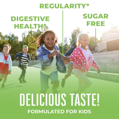 Kids running with text: Sugar-Free Digestive Health