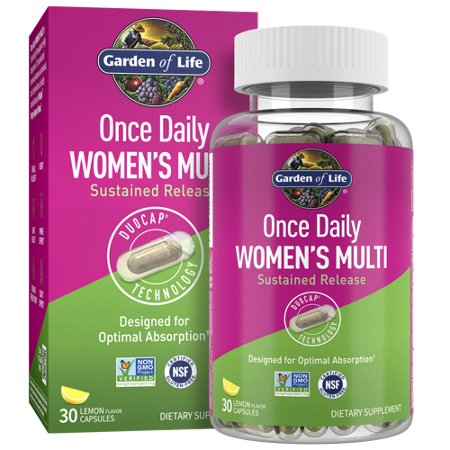 Garden of Life Women's Multivitamin Once Daily box and bottle front