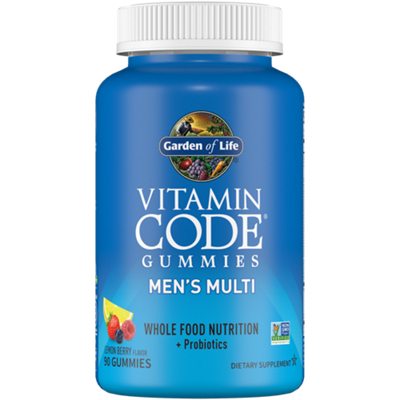 Vitamin Code Men's Multivitamin Gummies - Whole Food Nutrition & Probiotics - Lemon Berry (90 Gummies)