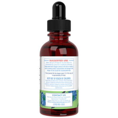 Organic Black Seed Oil Liquid Drops - Alcohol Free - 600 MG (2 Fl. Oz.)
