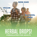 Vegan Non-GMO Alcohol Free Herbal Drops Formulated for Adults