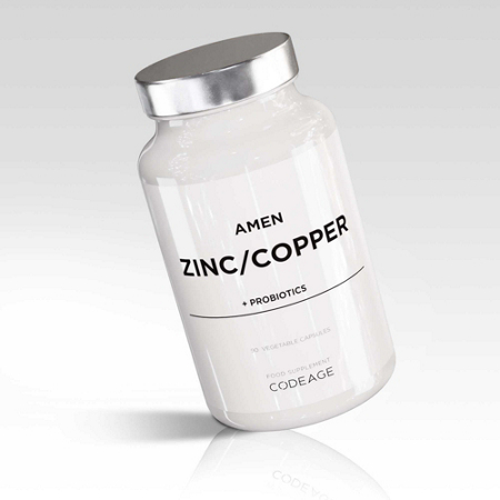 Amen Zinc Copper Probiotics bottle view 4