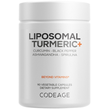 Codeage Liposomal Turmeric Organic Full Spectrum Turmeric capsules front