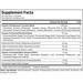 Supplement Facts label for Turmeric Capsules
