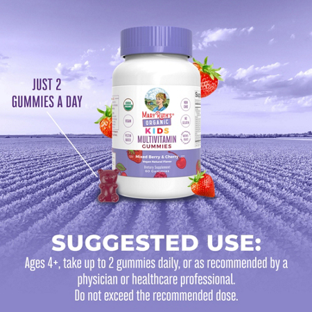 MaryRuth's Organic Kids Multivitamin Gummies bottle view 7