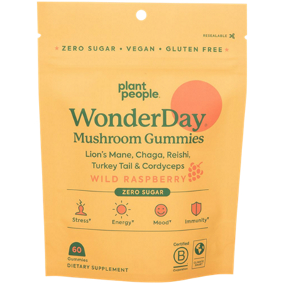 WonderDay Mushroom Gummies - Wild Raspberry (60 Gummies)