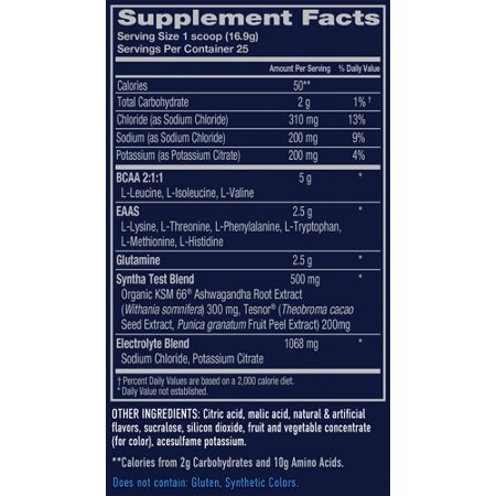 BodyTech Elite Altered Amino EAA & Test Booster label