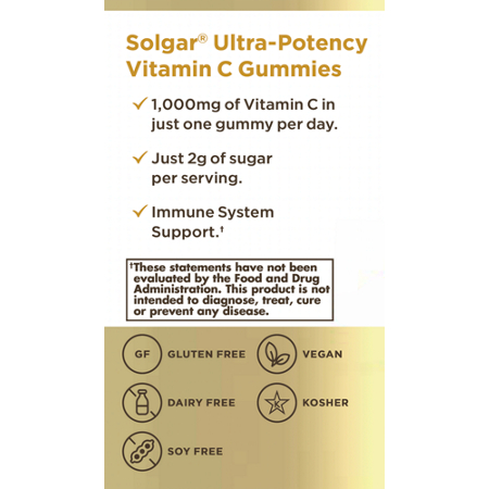 Solgar Vitamin C Gummies for Immune Support 1000 MG view 4
