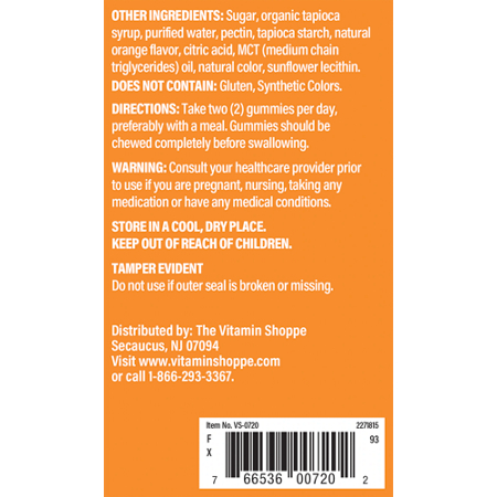 The Vitamin Shoppe Hair Skin Nails Gummies 5000MCG Biotin Directions