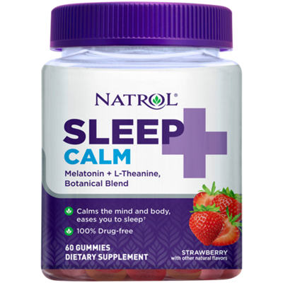 Sleep+ Calm Gummies - Melatonin & L-Theanine Blend - Strawberry (60 Gummies)