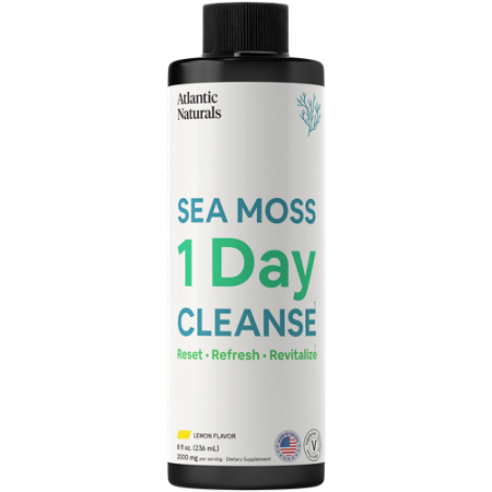 Atlantic Naturals Sea Moss 1 Day Cleanse bottle front